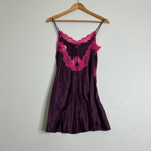 Vintage Victoria’s Secret purple & pink slip mini dress/top - Picture 14 of 15